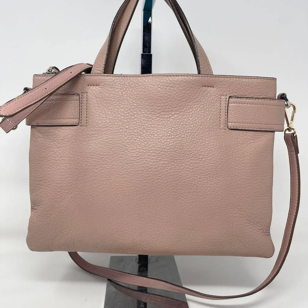 Vince Camuto Davy Accordion Top Handle Crossbody Bag Blush Pink‎ Leather READ